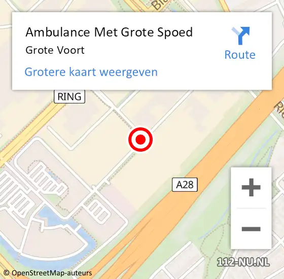 Locatie op kaart van de 112 melding: Ambulance Met Grote Spoed Naar Grote Voort op 30 november 2014 20:40