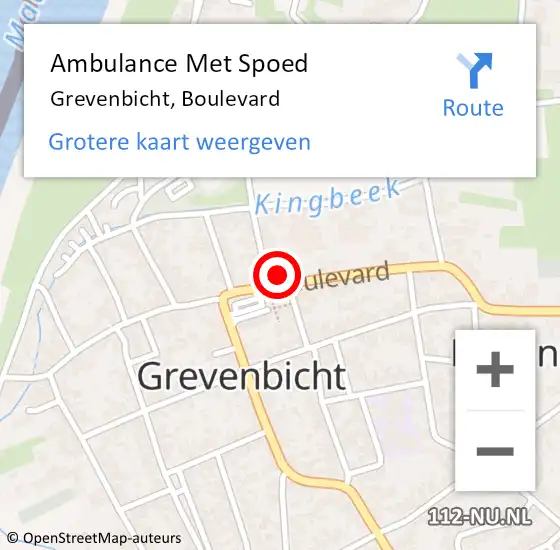 Locatie op kaart van de 112 melding: Ambulance Met Spoed Naar Grevenbicht, Boulevard op 23 oktober 2013 09:20