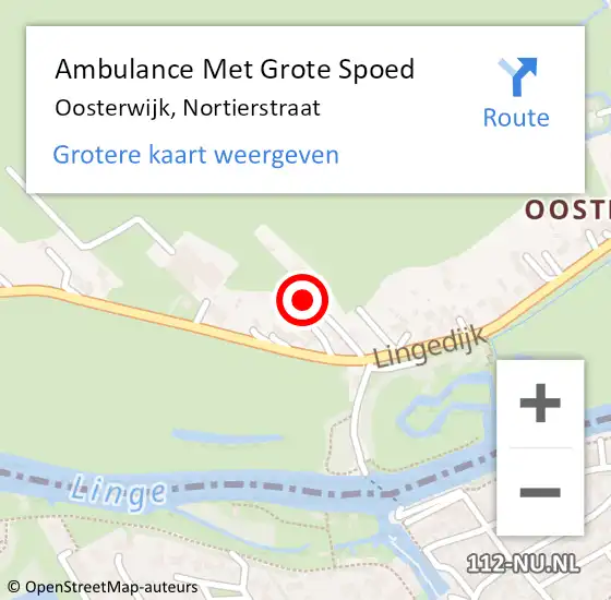 Locatie op kaart van de 112 melding: Ambulance Met Grote Spoed Naar Oosterwijk, Nortierstraat op 6 december 2014 20:01