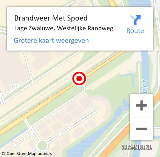 Locatie op kaart van de 112 melding: Brandweer Met Spoed Naar Lage Zwaluwe, Westelijke Randweg op 7 december 2014 16:56