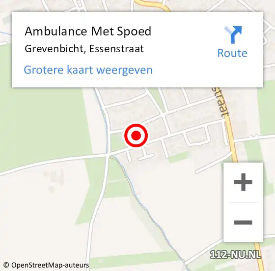 Locatie op kaart van de 112 melding: Ambulance Met Spoed Naar Grevenbicht, Essenstraat op 12 december 2014 08:49