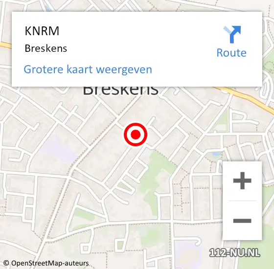 Locatie op kaart van de 112 melding: KNRM Breskens op 20 december 2014 10:48