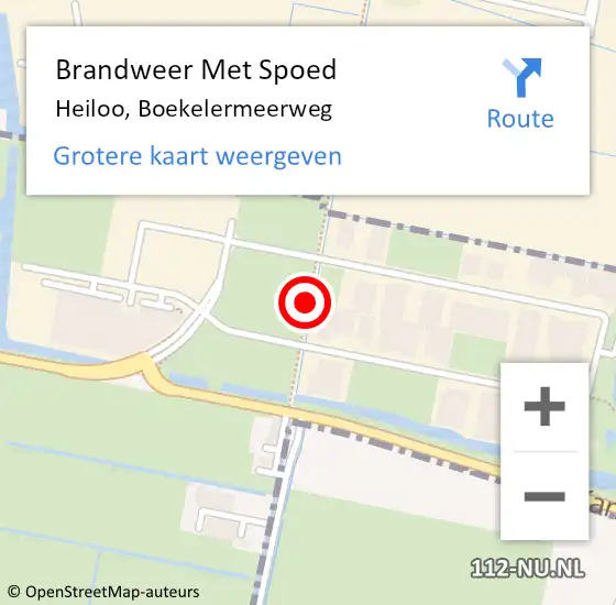 Locatie op kaart van de 112 melding: Brandweer Met Spoed Naar Heiloo, Boekelermeerweg op 20 december 2014 11:25
