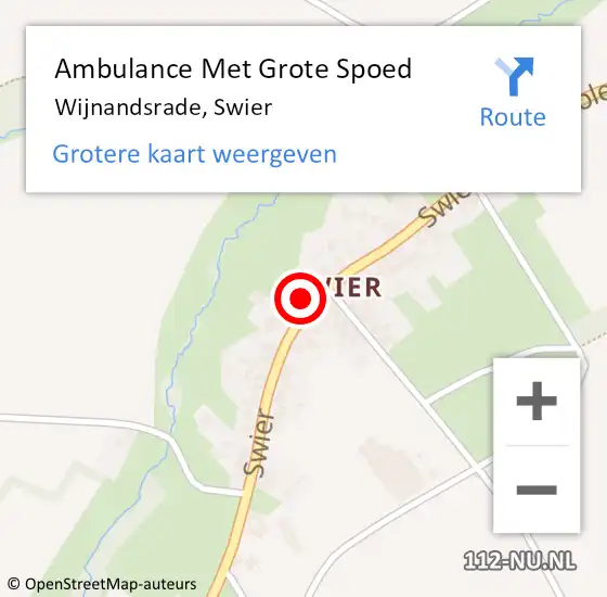 Locatie op kaart van de 112 melding: Ambulance Met Grote Spoed Naar Wijnandsrade, Swier op 20 december 2014 18:43