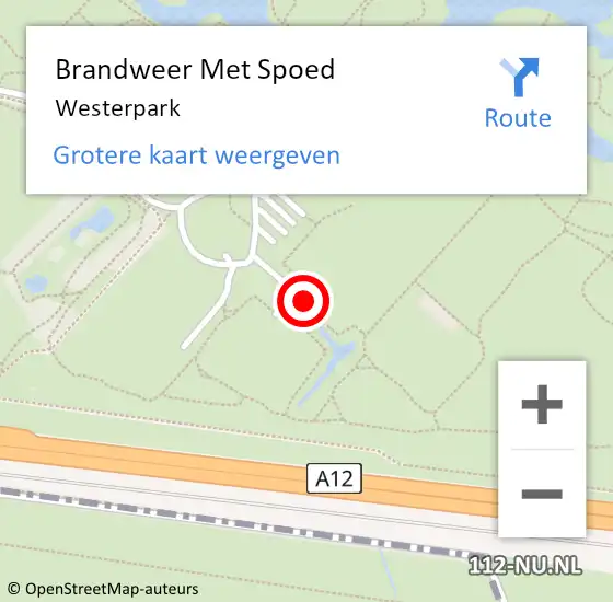 Locatie op kaart van de 112 melding: Brandweer Met Spoed Naar Westerpark op 21 december 2014 17:28