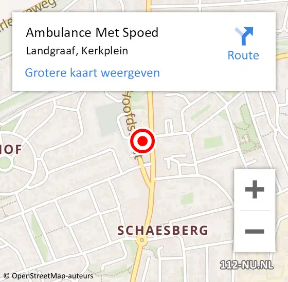 Locatie op kaart van de 112 melding: Ambulance Met Spoed Naar Landgraaf, Kerkplein op 25 oktober 2013 06:23