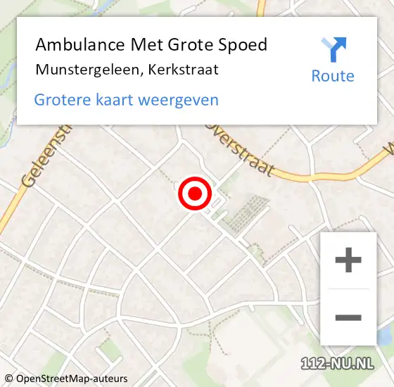 Locatie op kaart van de 112 melding: Ambulance Met Grote Spoed Naar Munstergeleen, Kerkstraat op 28 december 2014 12:06