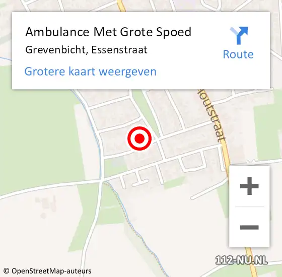 Locatie op kaart van de 112 melding: Ambulance Met Grote Spoed Naar Grevenbicht, Essenstraat op 31 december 2014 09:52