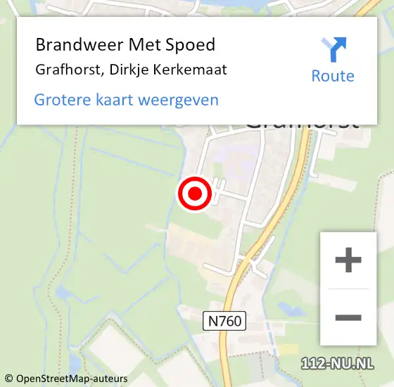 Locatie op kaart van de 112 melding: Brandweer Met Spoed Naar Grafhorst, Dirkje Kerkemaat op 31 december 2014 10:36