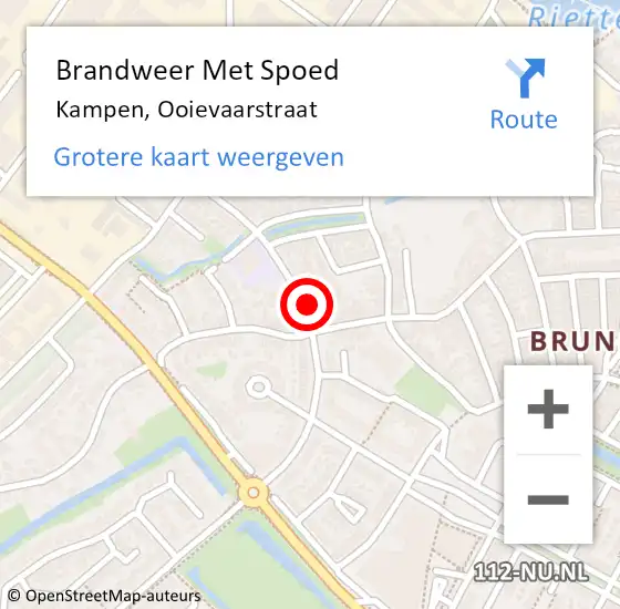 Locatie op kaart van de 112 melding: Brandweer Met Spoed Naar Kampen, Ooievaarstraat op 31 december 2014 16:33