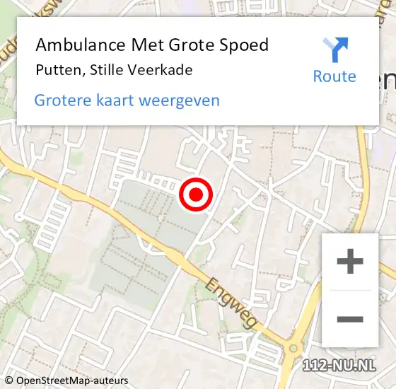 Locatie op kaart van de 112 melding: Ambulance Met Grote Spoed Naar Putten, Inzet op 4 januari 2015 16:19