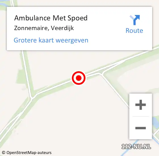 Locatie op kaart van de 112 melding: Ambulance Met Spoed Naar Zonnemaire, Veerdijk op 11 januari 2015 14:47