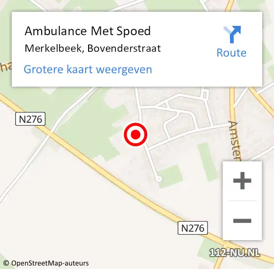 Locatie op kaart van de 112 melding: Ambulance Met Spoed Naar Merkelbeek, Bovenderstraat op 11 januari 2015 17:08