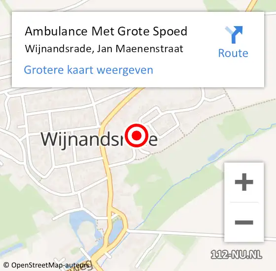 Locatie op kaart van de 112 melding: Ambulance Met Grote Spoed Naar Wijnandsrade, Jan Maenenstraat op 17 januari 2015 08:22