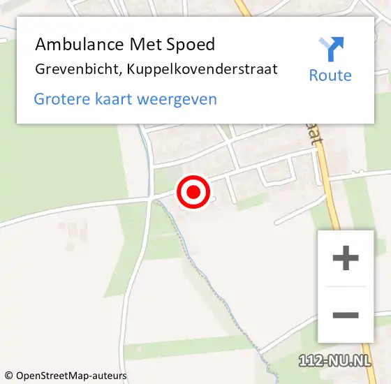 Locatie op kaart van de 112 melding: Ambulance Met Spoed Naar Grevenbicht, Kuppelkovenderstraat op 17 januari 2015 16:13