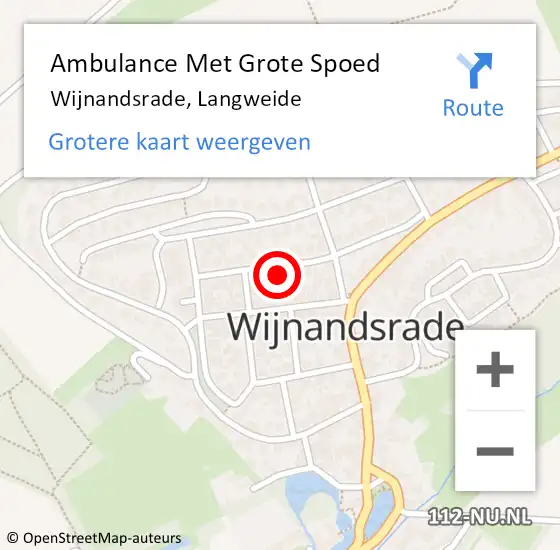 Locatie op kaart van de 112 melding: Ambulance Met Grote Spoed Naar Wijnandsrade, Langweide op 19 januari 2015 08:31