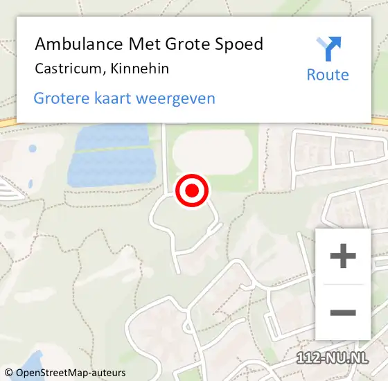 Locatie op kaart van de 112 melding: Ambulance Met Grote Spoed Naar Castricum, Kinnehin op 19 januari 2015 22:50