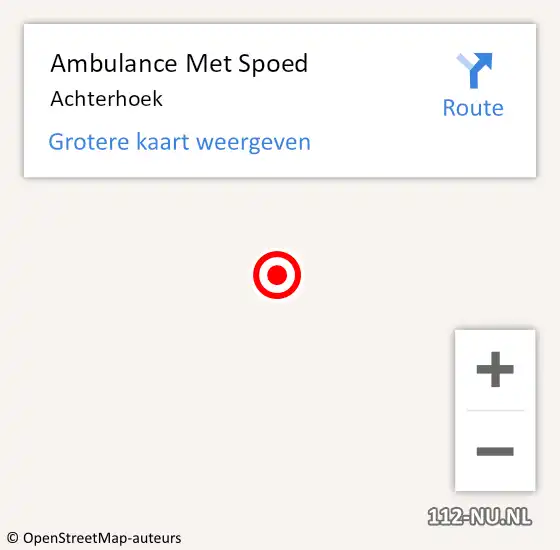Locatie op kaart van de 112 melding: Ambulance Met Spoed Naar Achterhoek op 22 januari 2015 17:13