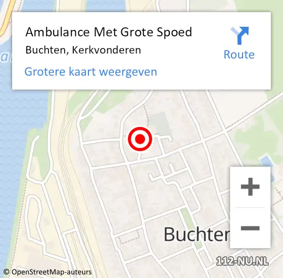 Locatie op kaart van de 112 melding: Ambulance Met Grote Spoed Naar Buchten, Kerkvonderen op 23 januari 2015 09:17
