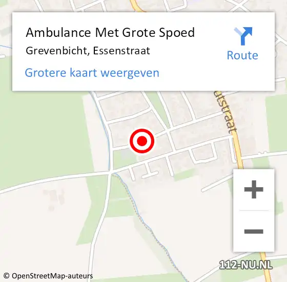 Locatie op kaart van de 112 melding: Ambulance Met Grote Spoed Naar Grevenbicht, Essenstraat op 23 januari 2015 13:19