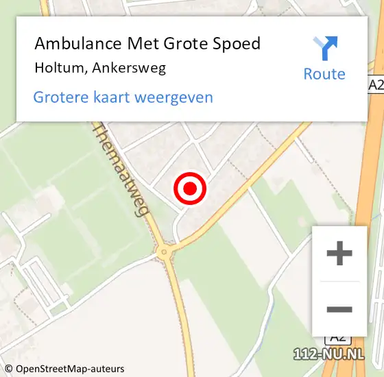 Locatie op kaart van de 112 melding: Ambulance Met Grote Spoed Naar Holtum, Ankersweg op 25 januari 2015 14:01