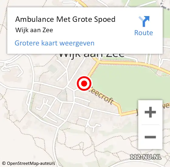 Locatie op kaart van de 112 melding: Ambulance Met Grote Spoed Naar Wijk aan Zee op 25 januari 2015 15:51