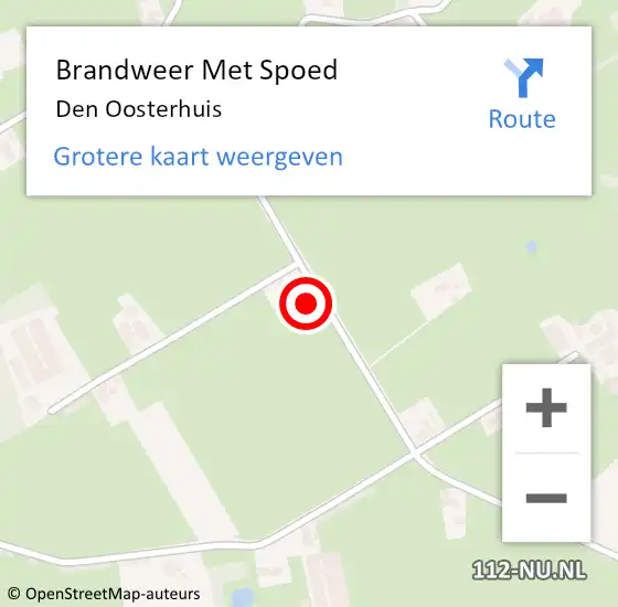 Locatie op kaart van de 112 melding: Brandweer Met Spoed Naar Den Oosterhuis op 28 oktober 2013 12:49