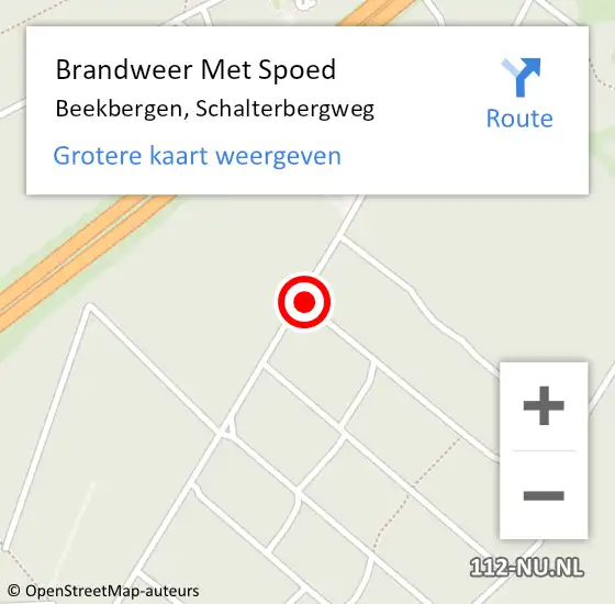 Locatie op kaart van de 112 melding: Brandweer Met Spoed Naar Beekbergen, Schalterbergweg op 28 oktober 2013 14:14