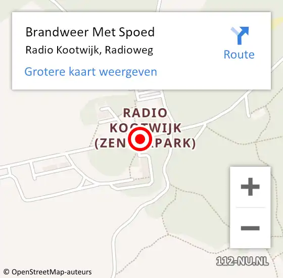 Locatie op kaart van de 112 melding: Brandweer Met Spoed Naar Radio Kootwijk, Radioweg op 28 oktober 2013 15:35