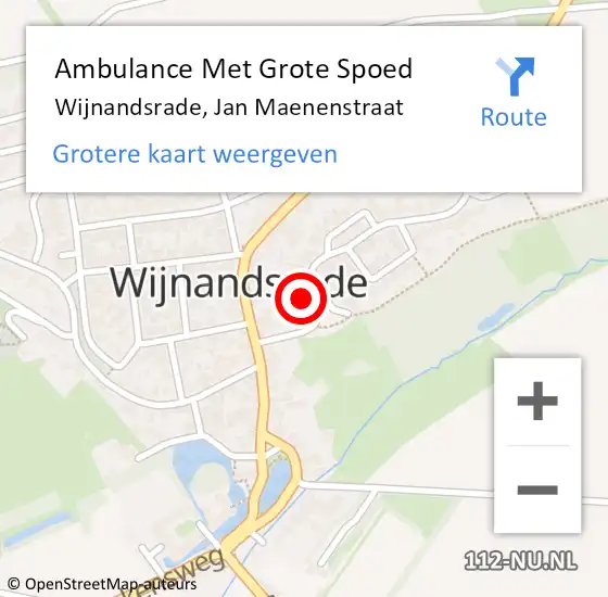 Locatie op kaart van de 112 melding: Ambulance Met Grote Spoed Naar Wijnandsrade, Jan Maenenstraat op 5 februari 2015 00:30