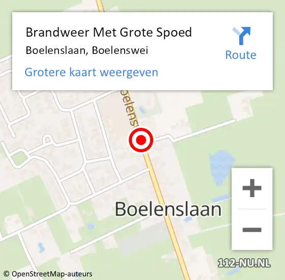 Locatie op kaart van de 112 melding: Brandweer Met Grote Spoed Naar Boelenslaan, Boelenswei op 5 februari 2015 04:41