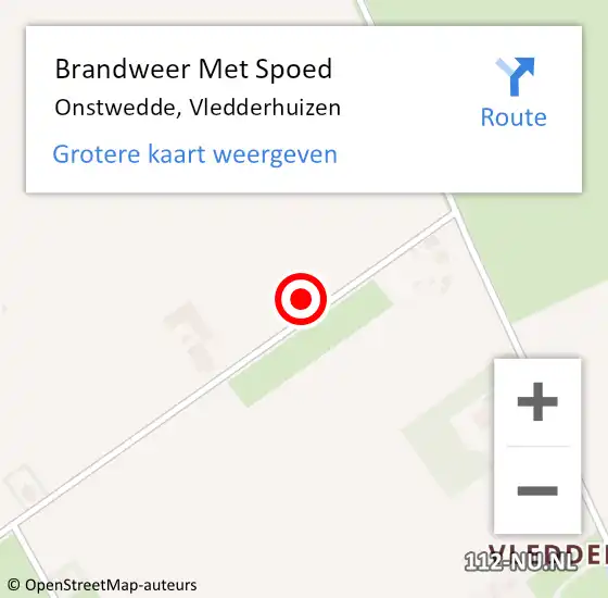 Locatie op kaart van de 112 melding: Brandweer Met Spoed Naar Onstwedde, Vledderhuizen op 29 oktober 2013 20:45