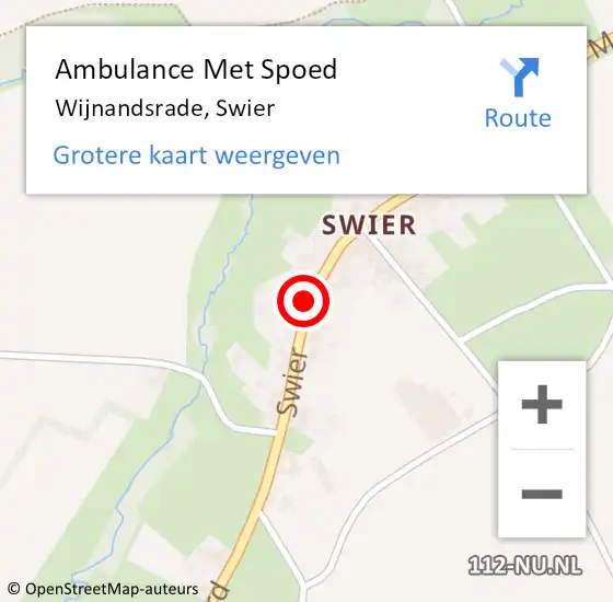 Locatie op kaart van de 112 melding: Ambulance Met Spoed Naar Wijnandsrade, Swier op 16 februari 2015 06:45