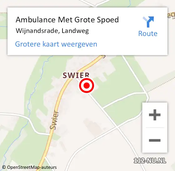 Locatie op kaart van de 112 melding: Ambulance Met Grote Spoed Naar Wijnandsrade, Landweg op 21 februari 2015 23:33