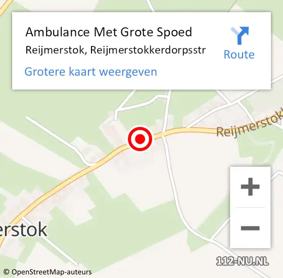 Locatie op kaart van de 112 melding: Ambulance Met Grote Spoed Naar Reijmerstok, Reijmerstokkerdorpsstr op 22 februari 2015 11:20