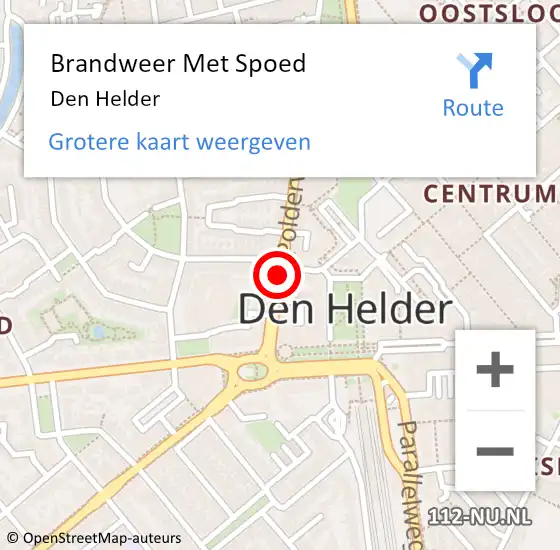 Locatie op kaart van de 112 melding: Brandweer Met Spoed Naar Den Helder op 27 februari 2015 16:47