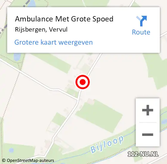 Locatie op kaart van de 112 melding: Ambulance Met Grote Spoed Naar Rijsbergen, Vervul op 28 februari 2015 09:59