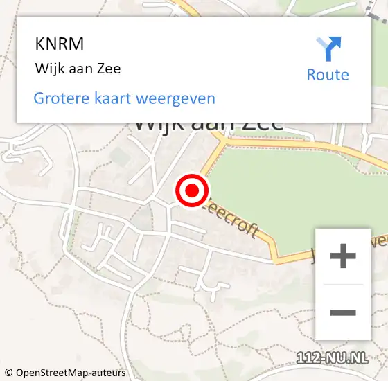 Locatie op kaart van de 112 melding: KNRM Wijk aan Zee op 28 februari 2015 20:07