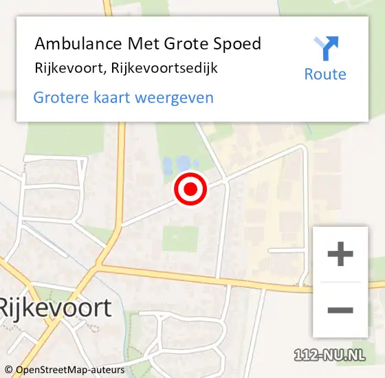 Locatie op kaart van de 112 melding: Ambulance Met Grote Spoed Naar Rijkevoort, Rijkevoortsedijk op 1 maart 2015 02:37