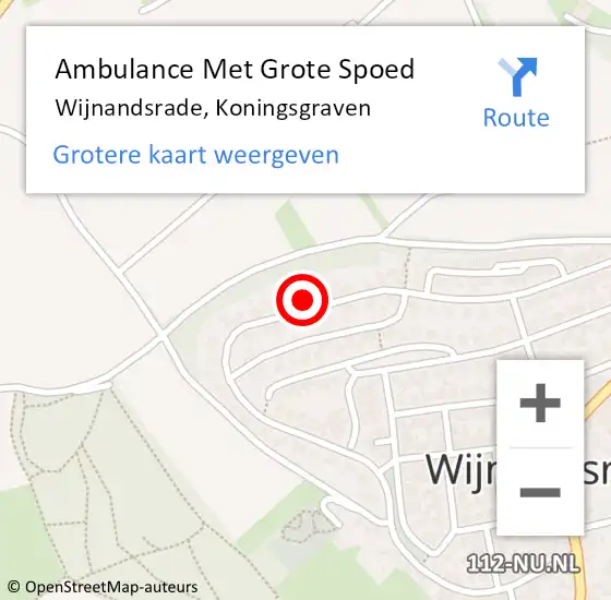 Locatie op kaart van de 112 melding: Ambulance Met Grote Spoed Naar Wijnandsrade, Koningsgraven op 1 maart 2015 10:33