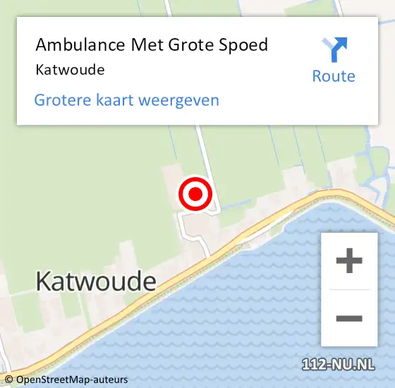 Locatie op kaart van de 112 melding: Ambulance Met Grote Spoed Naar Katwoude op 3 maart 2015 18:31