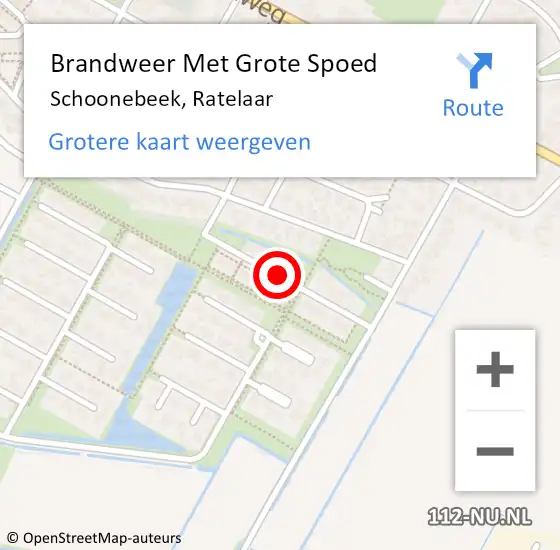 Locatie op kaart van de 112 melding: Brandweer Met Grote Spoed Naar Schoonebeek, Ratelaar op 5 maart 2015 20:36