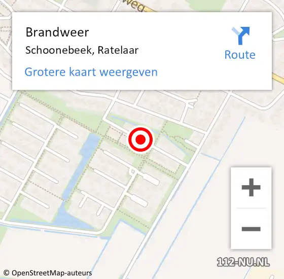 Locatie op kaart van de 112 melding: Brandweer Schoonebeek, Ratelaar op 5 maart 2015 20:38