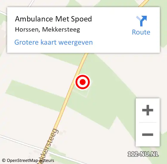 Locatie op kaart van de 112 melding: Ambulance Met Spoed Naar Horssen, Mekkersteeg op 8 maart 2015 07:16
