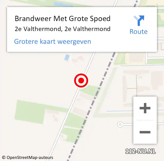 Locatie op kaart van de 112 melding: Brandweer Met Grote Spoed Naar 2e Valthermond, 2e Valthermond op 9 maart 2015 04:32