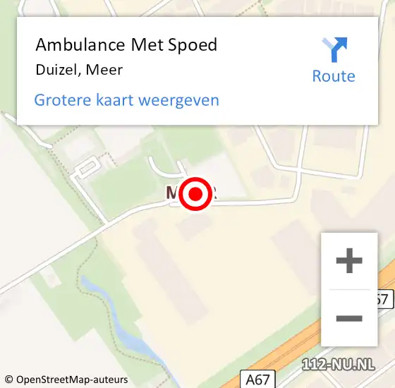 Locatie op kaart van de 112 melding: Ambulance Met Spoed Naar Duizel, Meer op 14 maart 2015 16:15