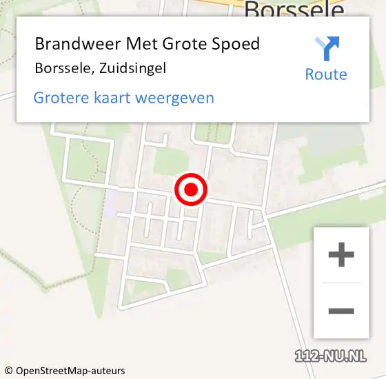 Locatie op kaart van de 112 melding: Brandweer Met Grote Spoed Naar Borssele, Zuidsingel op 18 maart 2015 21:55