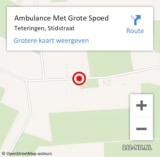 Locatie op kaart van de 112 melding: Ambulance Met Grote Spoed Naar Teteringen, Stidstraat op 22 maart 2015 17:17