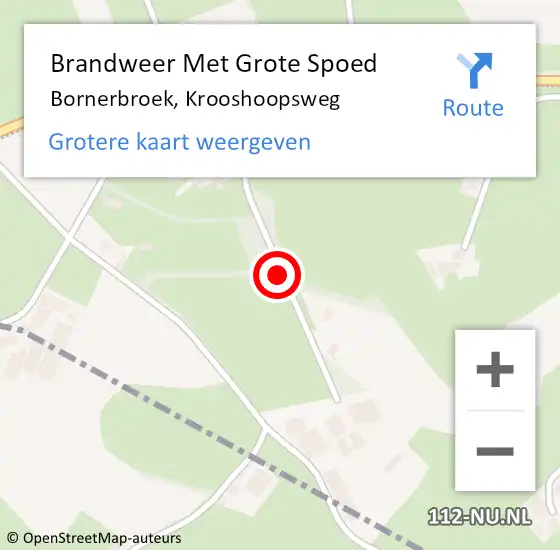 Locatie op kaart van de 112 melding: Brandweer Met Grote Spoed Naar Bornerbroek, Krooshoopsweg op 23 maart 2015 07:52