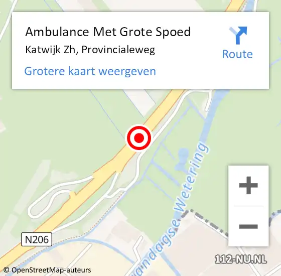 Locatie op kaart van de 112 melding: Ambulance Met Grote Spoed Naar Katwijk Zh, Provincialeweg op 27 maart 2015 00:11